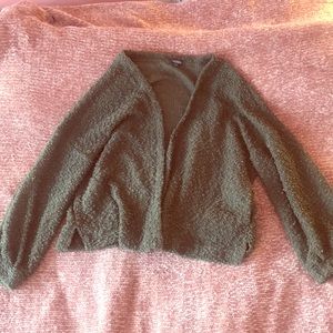 Adorable green cardigan!